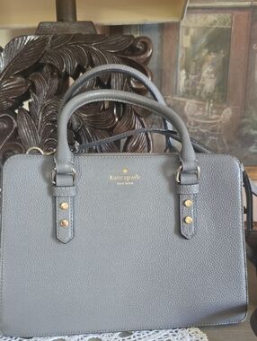 kate spade Gray  Crossbody Bag with Gold Logo